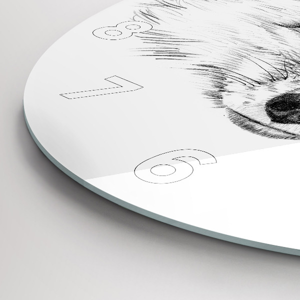 Horloge ronde Tête de renard graphique