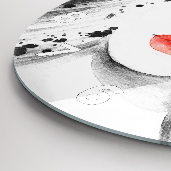 Horloge ronde Femme au chapeau