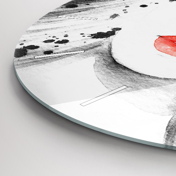 Horloge ronde Femme au chapeau