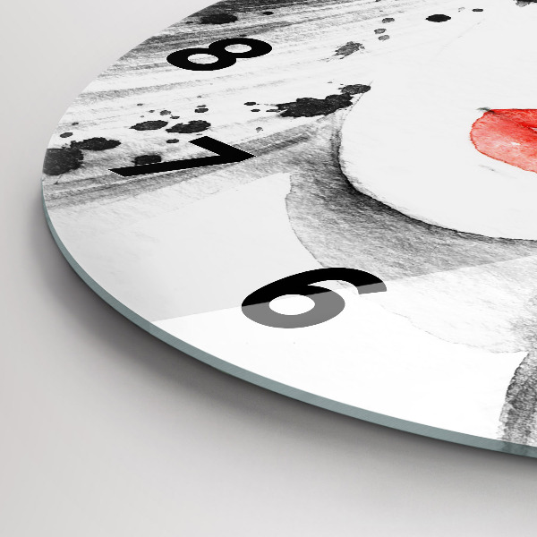 Horloge ronde Femme au chapeau