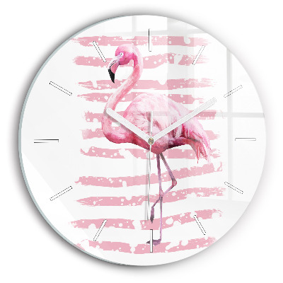 Horloge ronde Graphique Flamingo