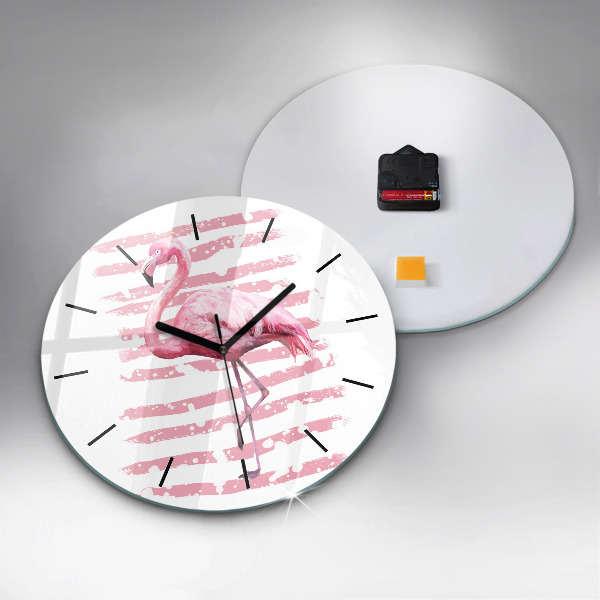 Horloge ronde Graphique Flamingo