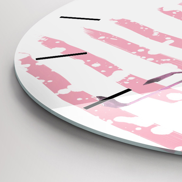 Horloge ronde Graphique Flamingo
