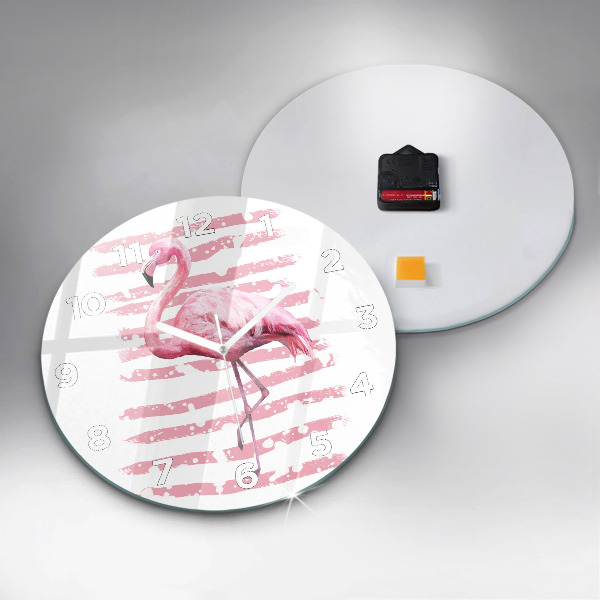 Horloge ronde Graphique Flamingo