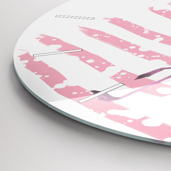 Horloge ronde Graphique Flamingo