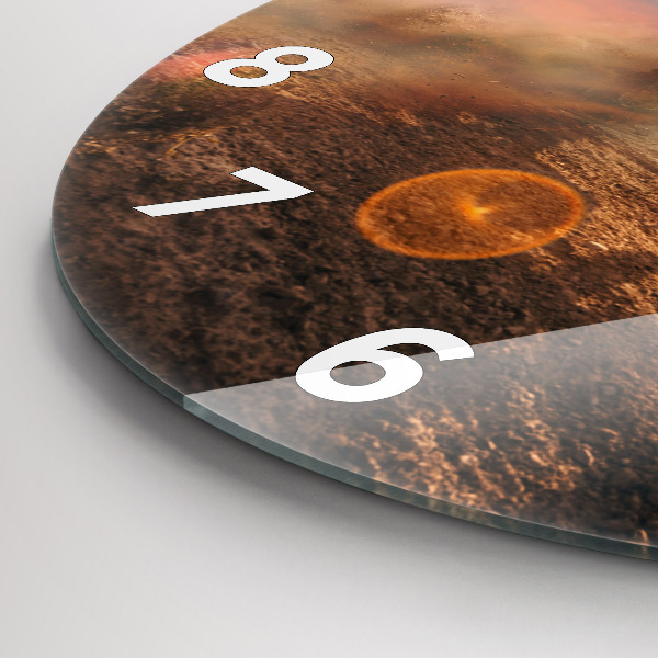 Horloge ronde Homme sur une moto