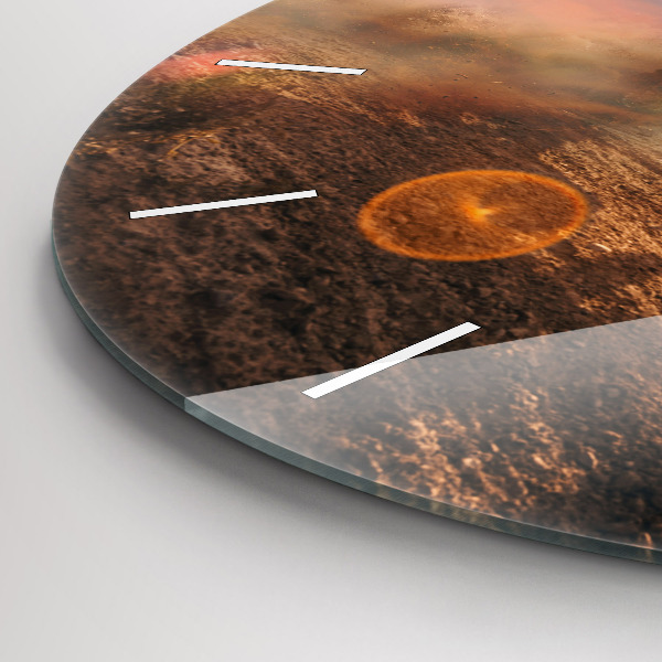 Horloge ronde Homme sur une moto