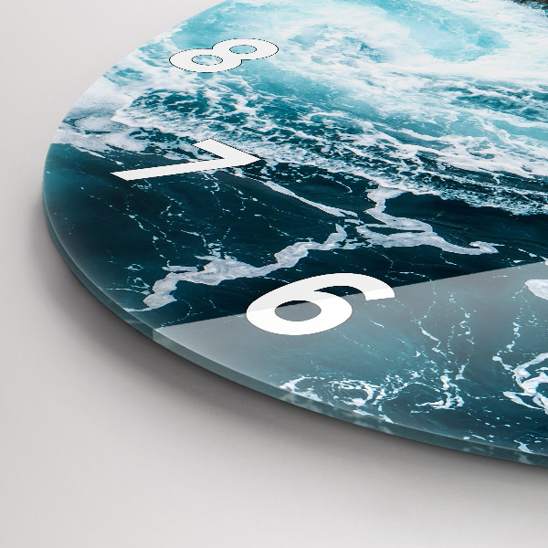 Horloge ronde Vagues tourbillonnantes et mousseuses