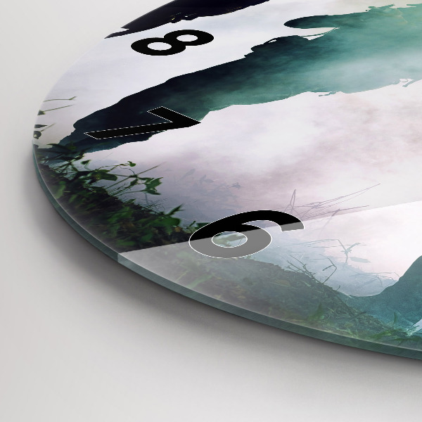 Horloge ronde 'Soldats de l''armée dans la forêt'