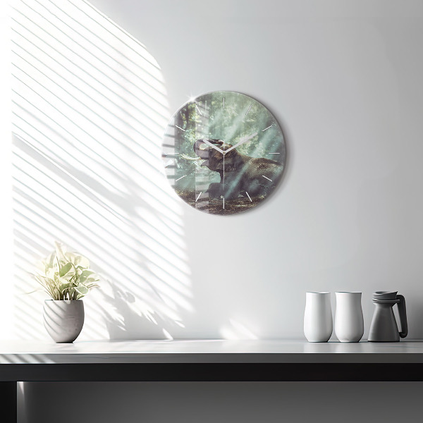 Horloge ronde Un garçon lit un livre