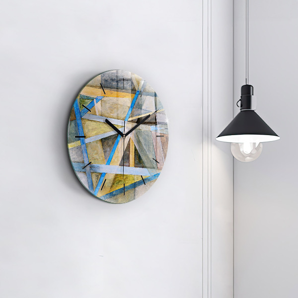 Horloge ronde peinture impressionniste
