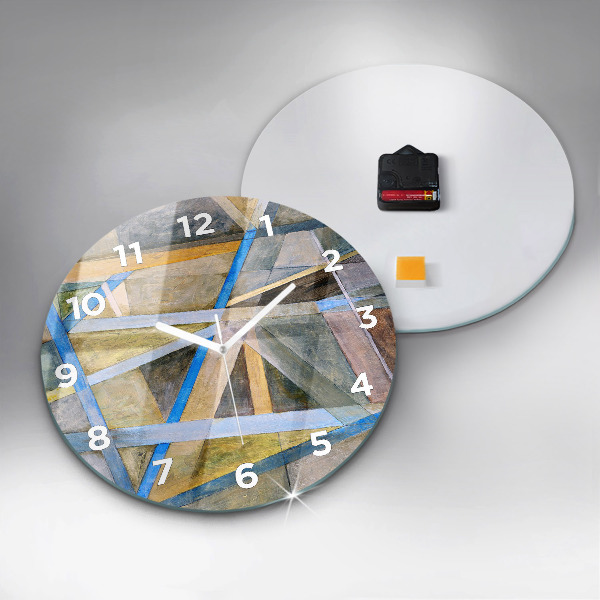 Horloge ronde peinture impressionniste