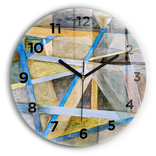 Horloge ronde peinture impressionniste