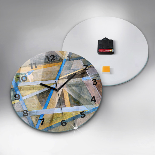 Horloge ronde peinture impressionniste