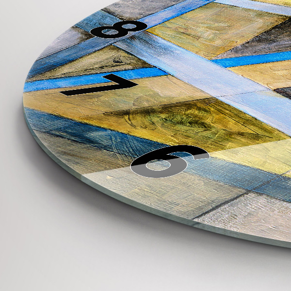 Horloge ronde peinture impressionniste