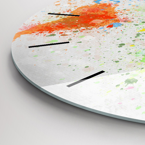 Horloge ronde Carte du monde sur papier