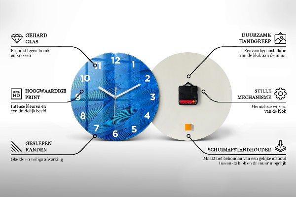 Horloge ronde 'Fragment d''une œuvre d''art à l''huile'
