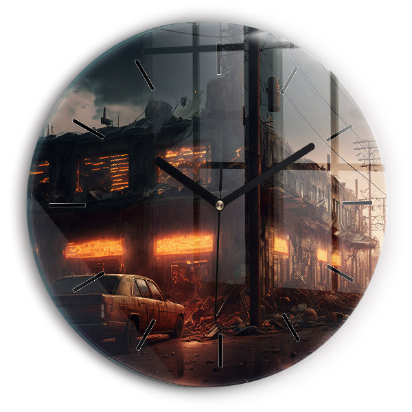 Horloge ronde Bâtiment apocalyptique