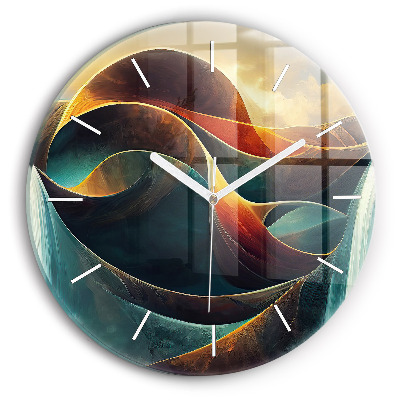 Horloge ronde Cascade qui coule
