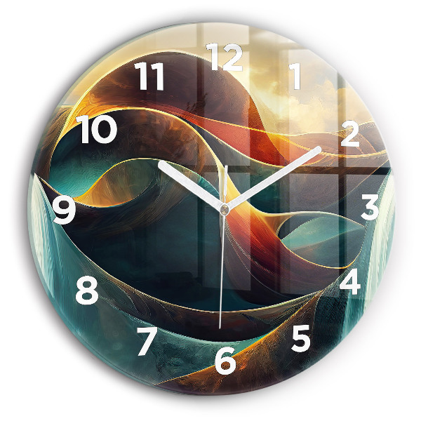 Horloge ronde Cascade qui coule