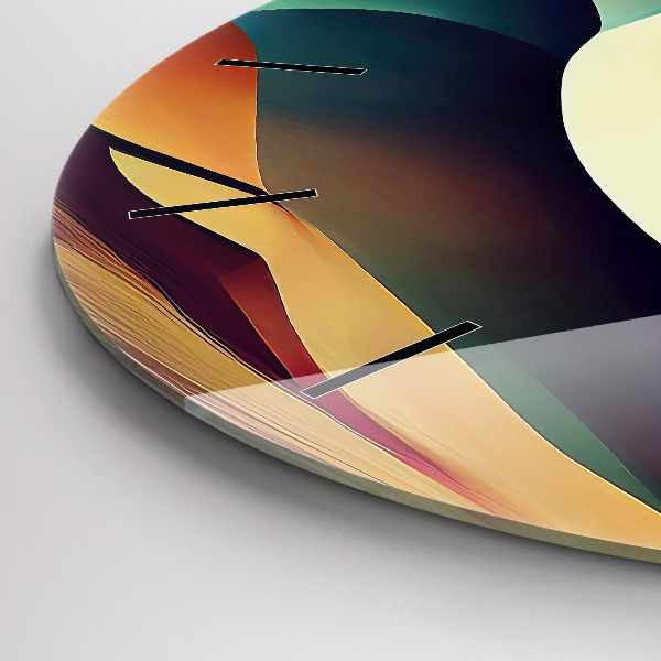 Horloge ronde Arrière-plan de lignes abstraites