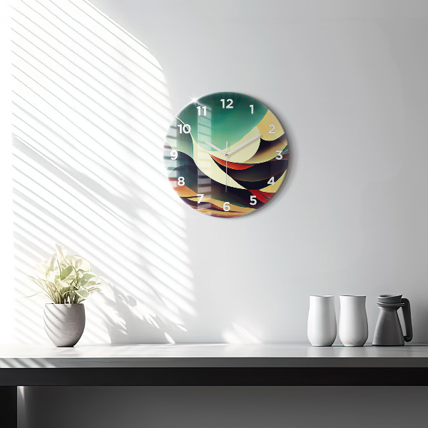 Horloge ronde Arrière-plan de lignes abstraites