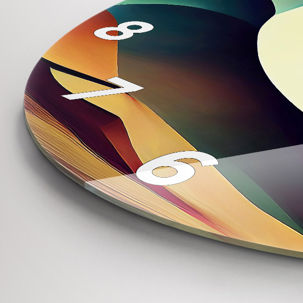 Horloge ronde Arrière-plan de lignes abstraites