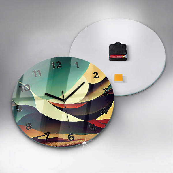 Horloge ronde Arrière-plan de lignes abstraites