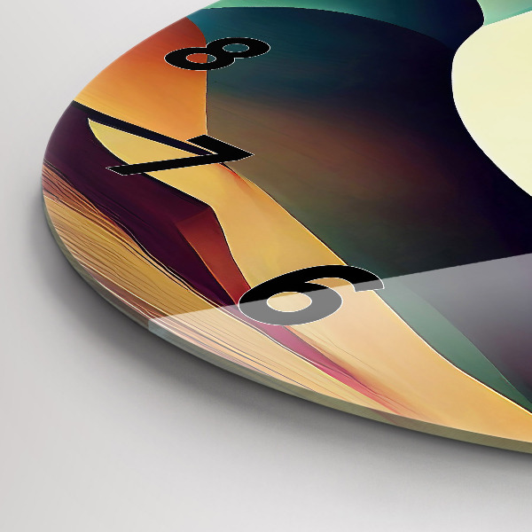 Horloge ronde Arrière-plan de lignes abstraites