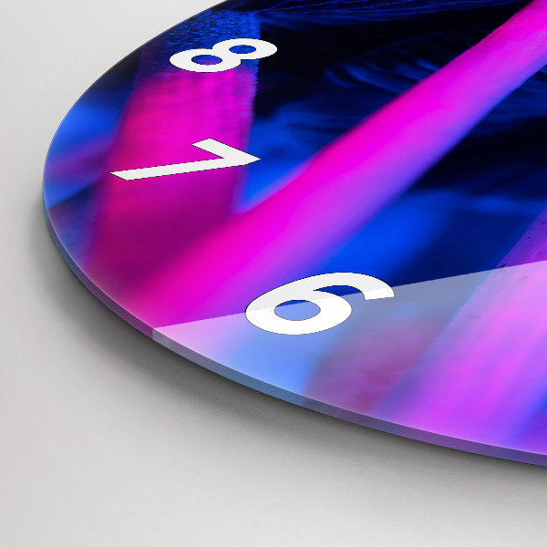 Horloge ronde Champignons magiques colorés