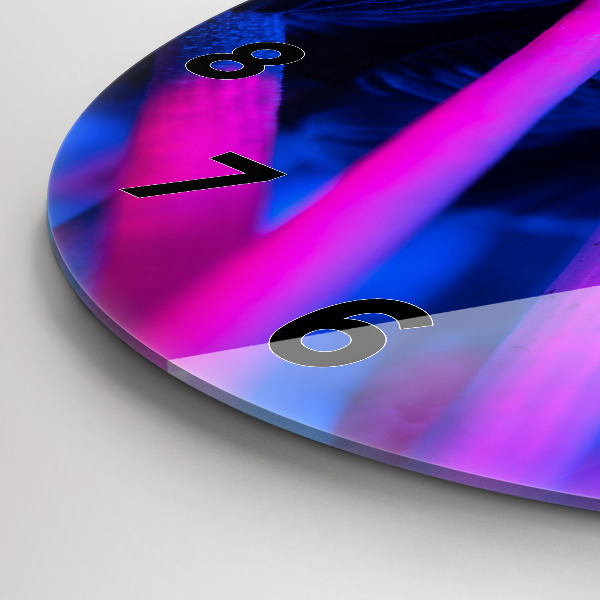 Horloge ronde Champignons magiques colorés