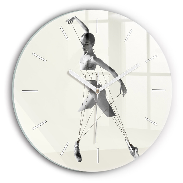 Horloge ronde Danseuse abstraite