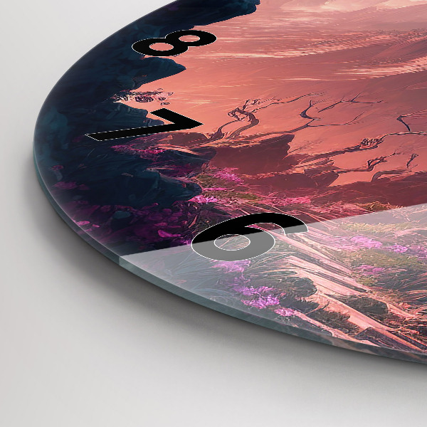 Horloge ronde Forêt et montagnes magiques