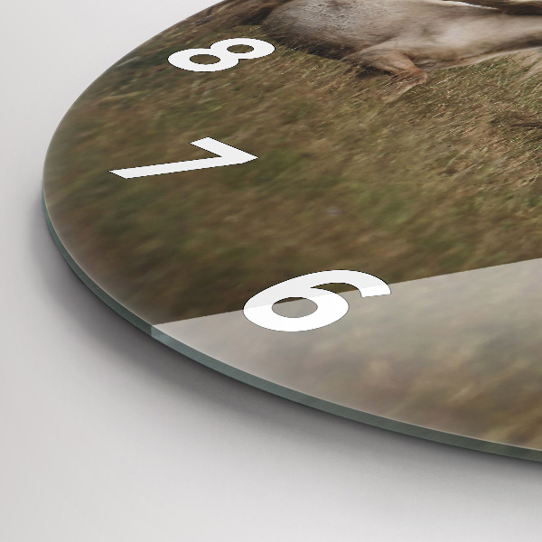 Horloge ronde Chevaux au galop