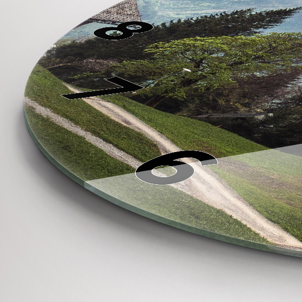 Horloge ronde Vue sur la montagne