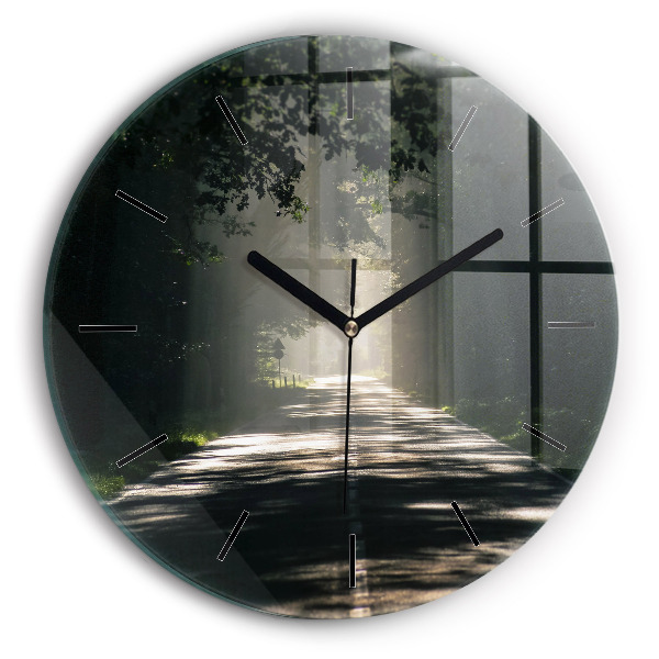 Horloge ronde Route forestière