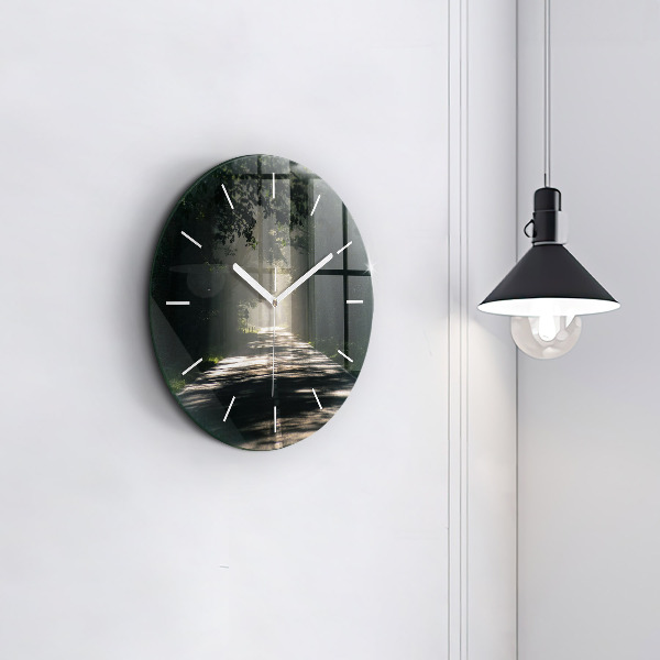 Horloge ronde Route forestière