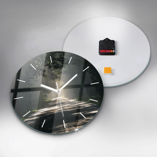Horloge ronde Route forestière
