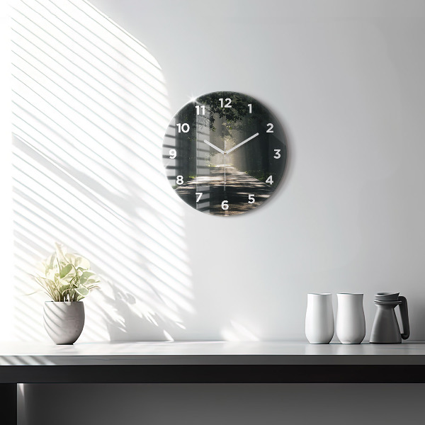 Horloge ronde Route forestière