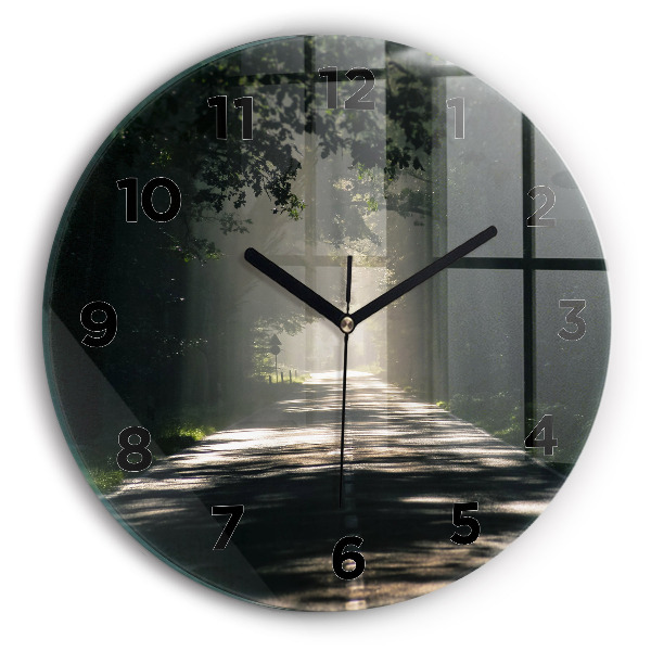 Horloge ronde Route forestière