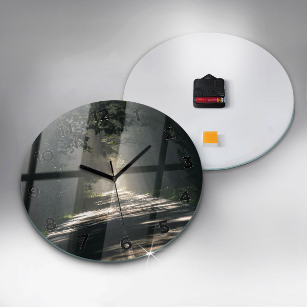 Horloge ronde Route forestière