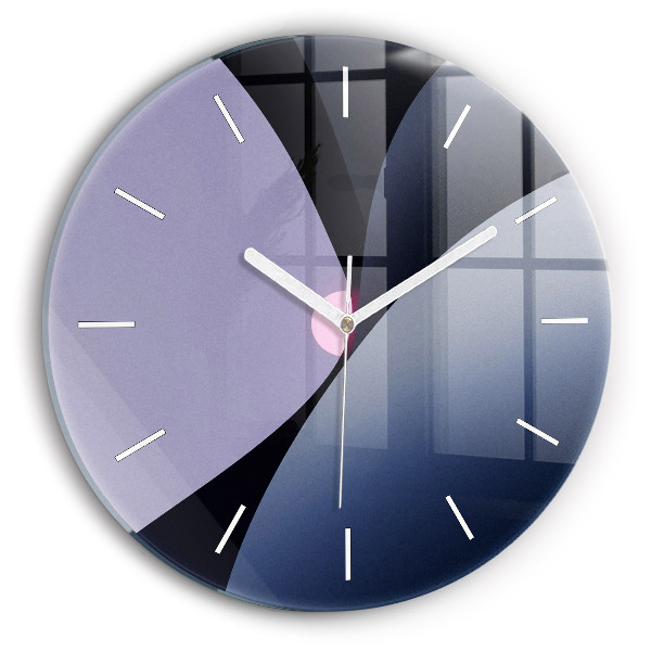 Horloge ronde Soleil abstrait