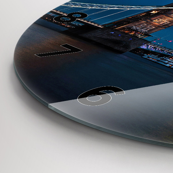 Horloge ronde Tower Bridge Londres la nuit