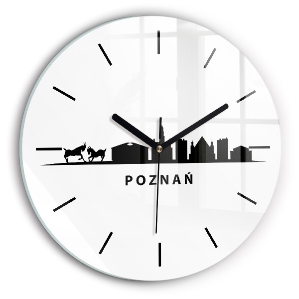 Horloge ronde Graphiques panoramiques de Poznan