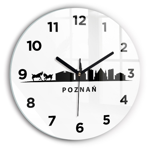 Horloge ronde Graphiques panoramiques de Poznan