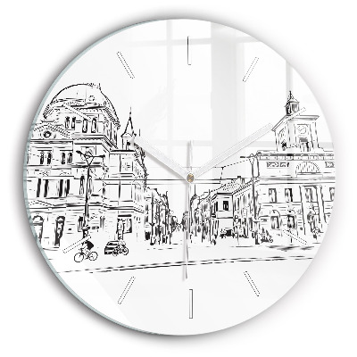 Horloge ronde Illustration de la ville de Poznań
