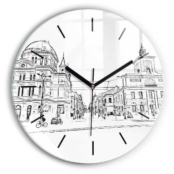 Horloge ronde Illustration de la ville de Poznań