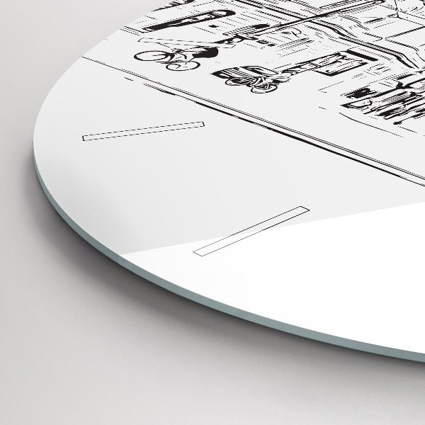Horloge ronde Illustration de la ville de Poznań
