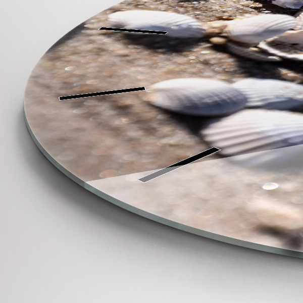 Horloge ronde Coquillages sur la plage