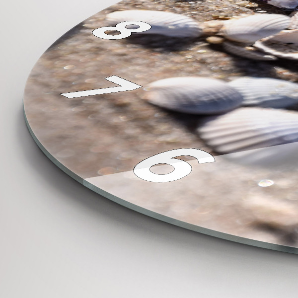 Horloge ronde Coquillages sur la plage